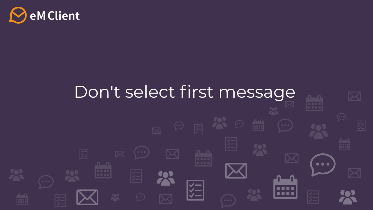 Non selezionare il primo messaggio